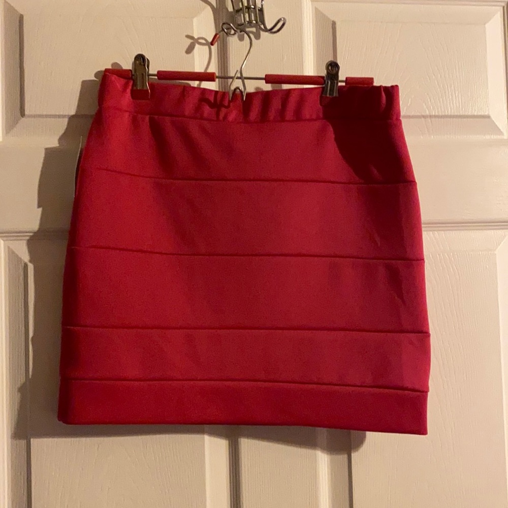 Pink mini skirt